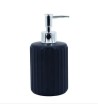 DISTRIBUTEUR SAVON CERAMIQUE RELIEF NOIR