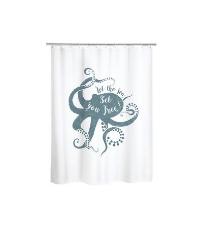 RIDEAU DOUCHE  POLYESTER PIEUVRE 180X200CM