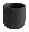 CACHE POT CIMENT MOTIF LIGNES D.13 XH10,7 CM
