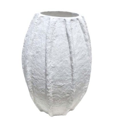 VASE HAUT PLIS PAPIER MACHE D29XH40CM