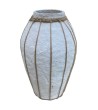 VASE PAPIER MACHE DECO JUTE D22XH34CM