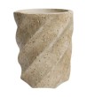 VASE TWIST  IMITATION TRAVERTIN  H 15CM