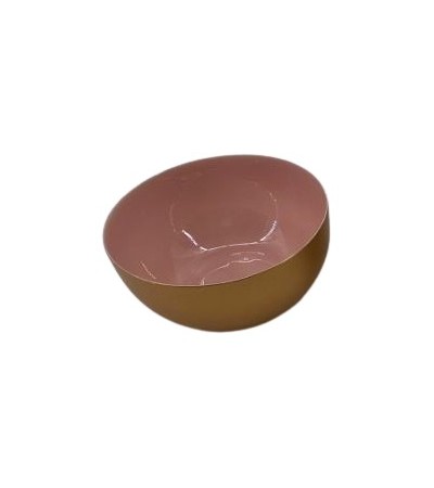 COUPELLE METAL LAQUE ROSE DIA 10CM