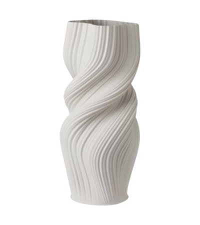 VASE TWIST CERAMIQUE 3D  19X39CM