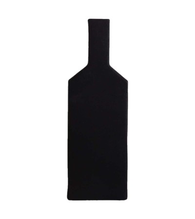 VASE BOUTEILLE GEOM GRES NOIR  48CM