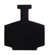 VASE FLACON GRES NOIR  30CM