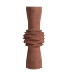 VASE GRES  STRUCTURE EFFET ONDULE TERRACOTA 47 CM