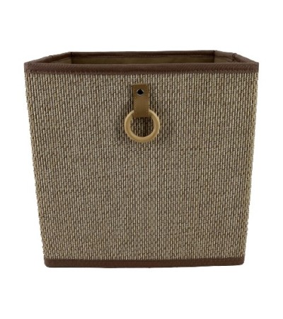 CUBE PLIABLE  BAMBOU TRESSE  31X31X31CM