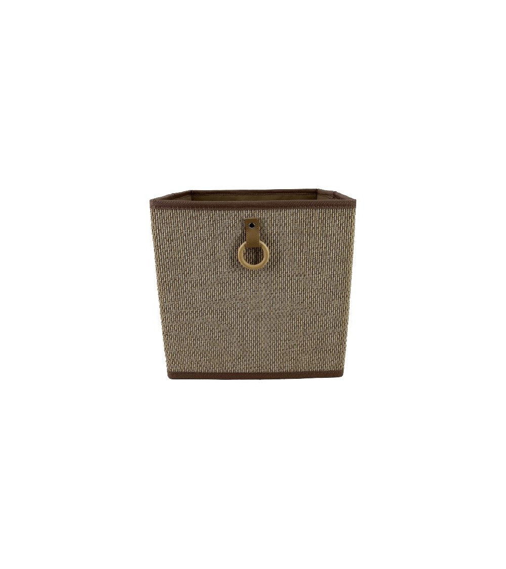 CUBE PLIABLE  BAMBOU TRESSE  31X31X31CM