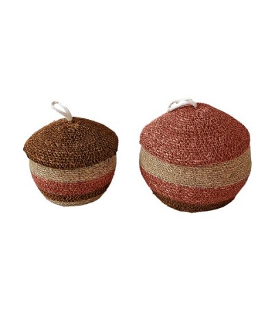 PANIERS  COUVERCLES HERBES MARINES  S/ 2