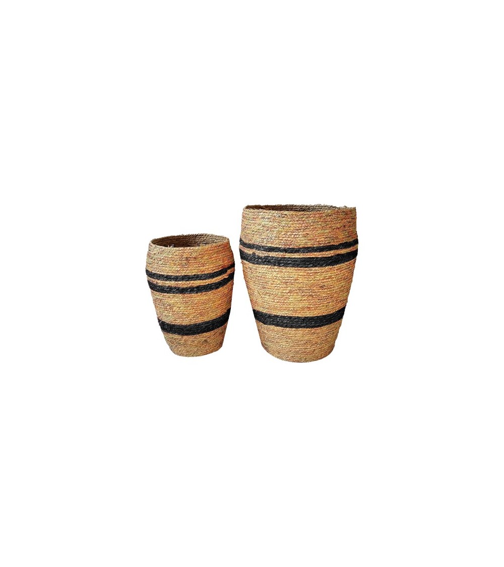 PANIERS  RAYURES HERBES MARINES S/ 2