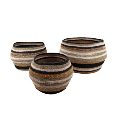 PANIERS JONC DE MER RAYES VENTRUS S/3