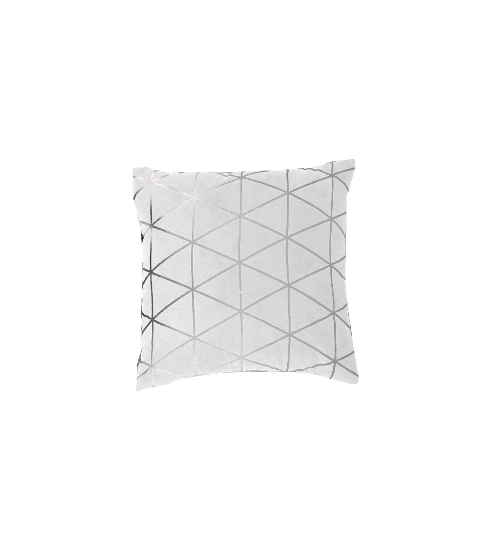 COUSSIN GRAPHIQUE BLANC 40X40CM