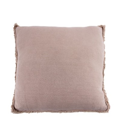 COUSSIN UNI TISSAGE CHEVRONS A FRANGES 45X45CM