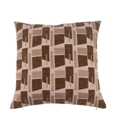 COUSSIN VELOURS JACQUARD BEIGE 40X40CM