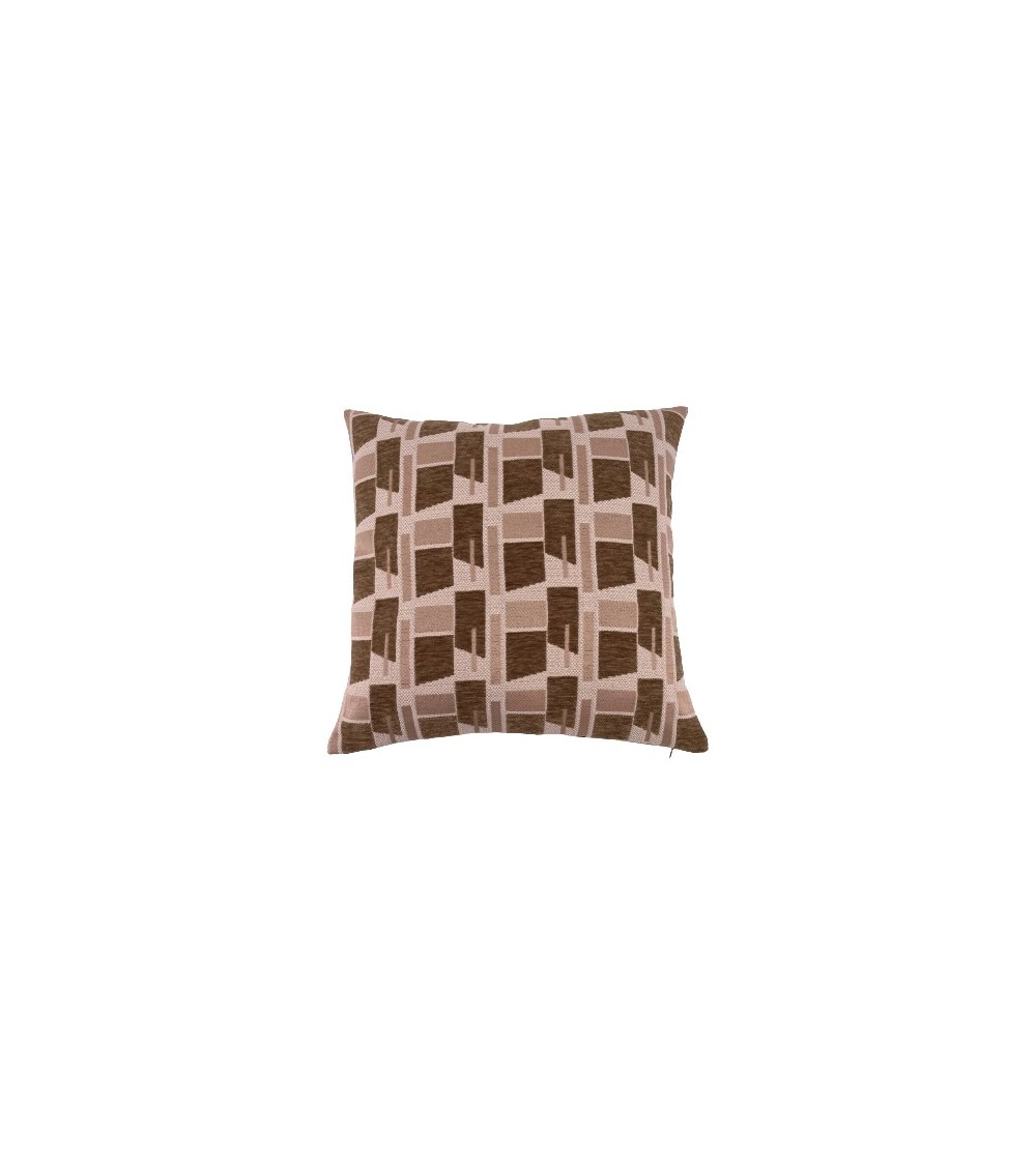 COUSSIN VELOURS JACQUARD BEIGE 40X40CM