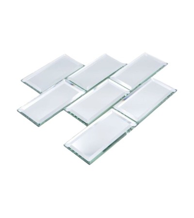 LOT  7 MIROIRS METRO-14,8X7,4 CM/ PCE