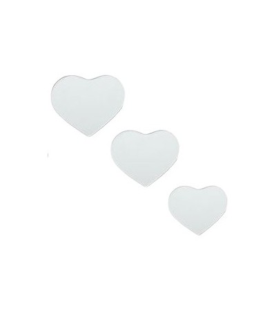LOT  3 MIROIRS COEURS BISEAUTES TAILLES ASS