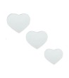 LOT  3 MIROIRS COEURS BISEAUTES TAILLES ASS