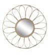 MIROIR ROTIN MOTIF FLEUR DIA 50 CM