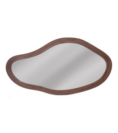 MIROIR ORGANIQUE ROTIN  FONCE  70X37CM