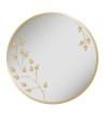 MIROIR CESAR DORE FLEURS METAL  DIA 50 CM