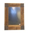 MIROIR WOOD METAL SQUARE 53X67CM