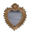 MIROIR EX-VOTO COEUR RESINE H39CM