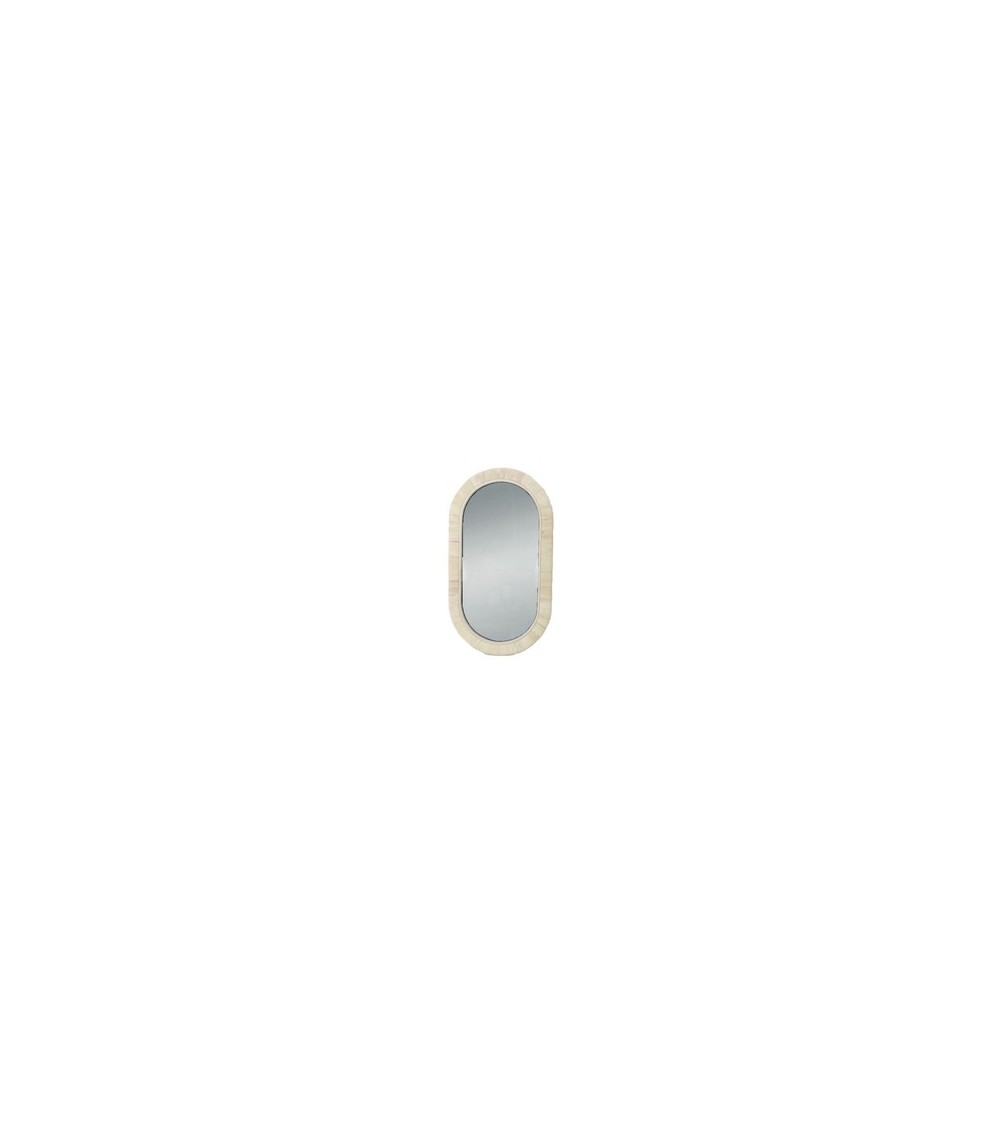 MIROIR ROTIN OVALE 45,5X25,5CM