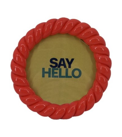 CADRE PHOTO  TORSADE RESINE  DIAM 13,5 CM