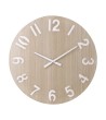 HORLOGE   MDF BOIS BLANCHI DIA 60 CM
