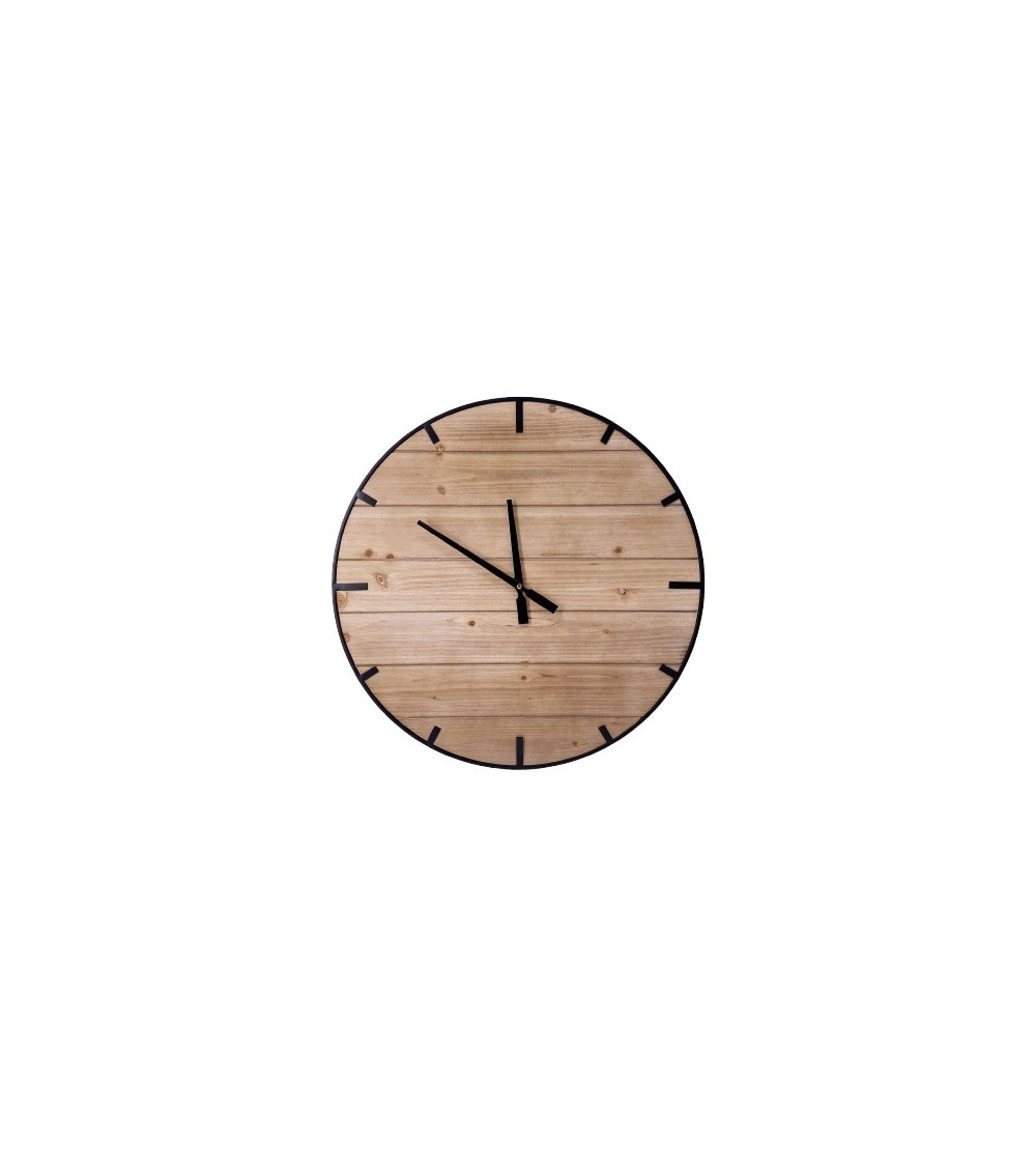 HORLOGE IDA  MDF+METAL NOIR DIA 60 CM