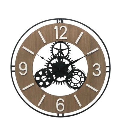 HORLOGE RIVER METAL &MDF  57 CM