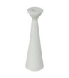 BOUGEOIR ALU LAQUE BLANC HT 20 CM