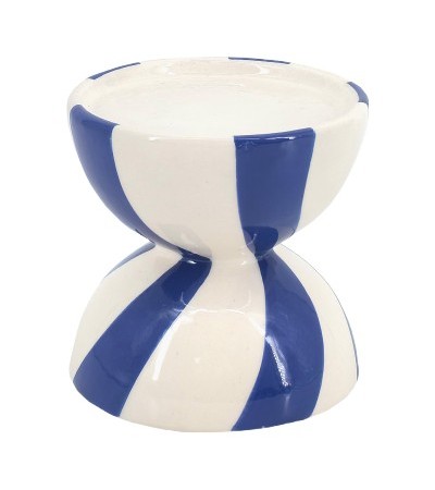 BOUGEOIR  CERAMIQUE LIGNE IRREG. 10X10 CM