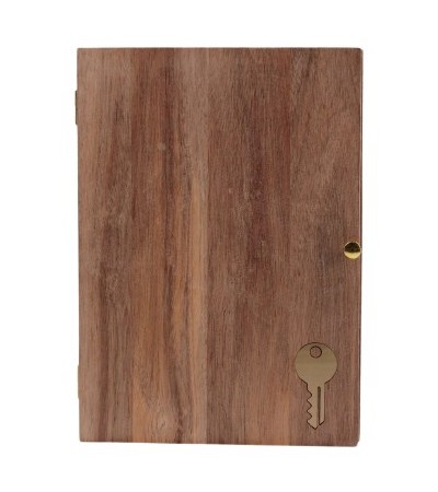 BOITE A CLEF ACACIA ET METAL 28X20CM