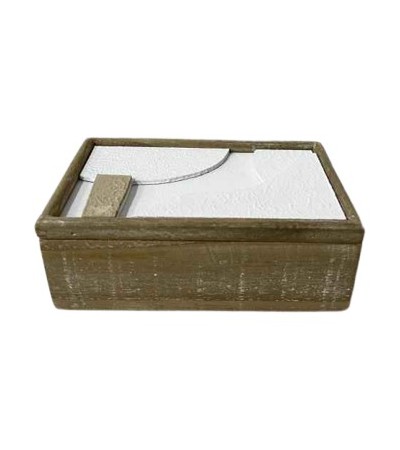 COFFRET RANGEMENT BOIS/ MDF 17X11X6,3CM