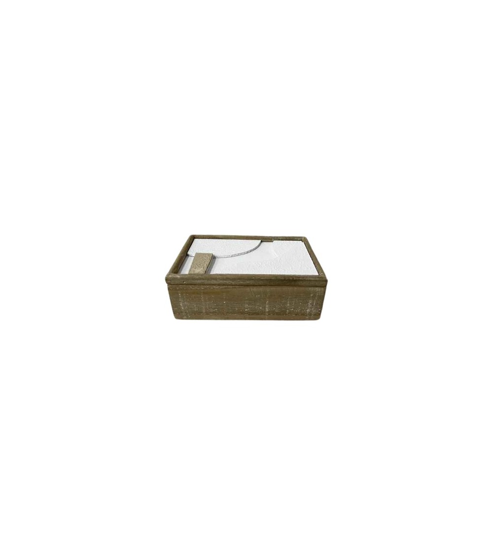 COFFRET RANGEMENT BOIS/ MDF 17X11X6,3CM