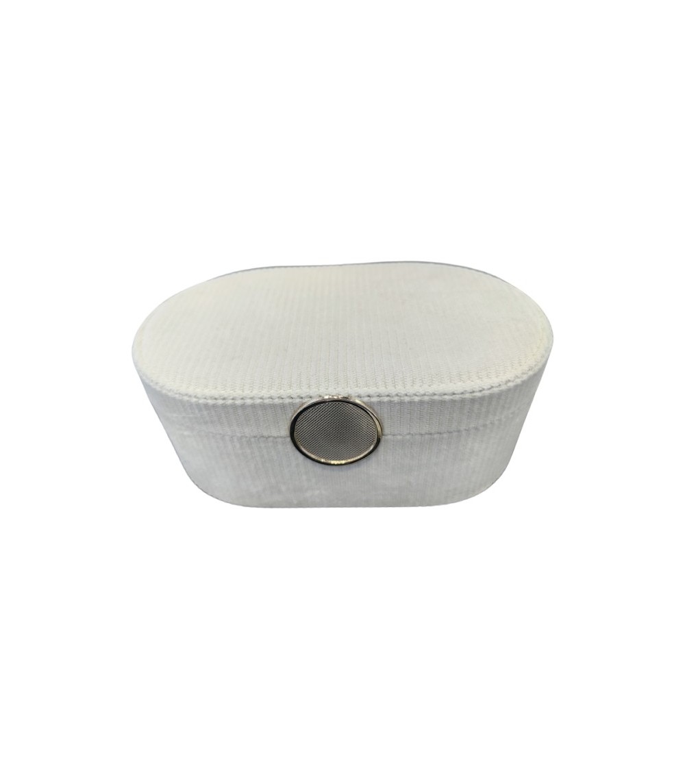 BOITE A BIJOUX EN VELOURS COTELE 22X13CM