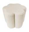 POUF BOUCLETTE FLEUR BLANC D.37 HT 30 CM