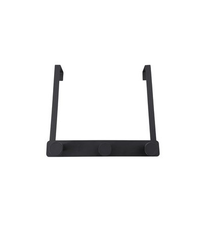 PATERE DE PORTE METAL  3T NOIR