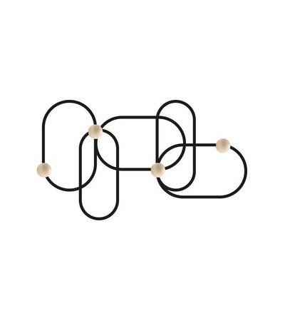 PATERE DESIGN METAL 35X20CM