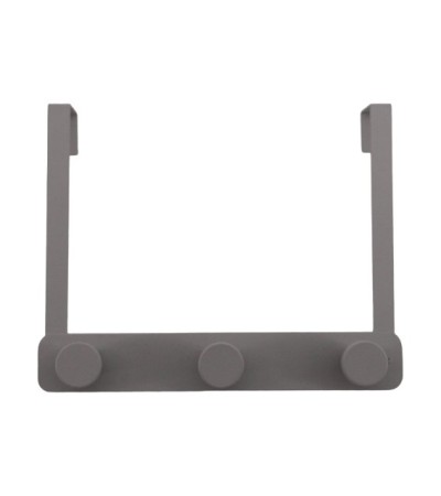 PATERE DE PORTE  METAL 3T   GRIS
