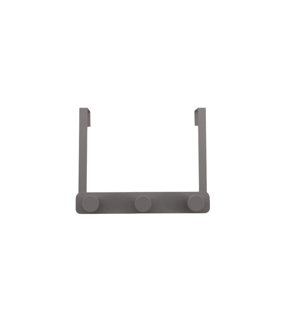 PATERE DE PORTE  METAL 3T   GRIS