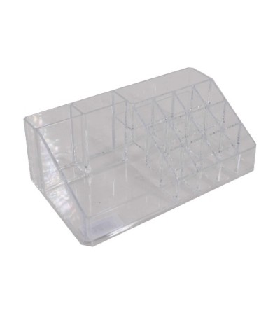 ORGANISEUR COSMETIQUE 16 COMPARTIMENTS PS TRANSP.