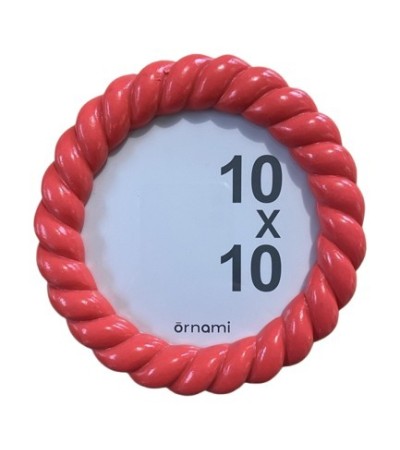 CADRE PHOTO  TORSADE RESINE  DIAM 13,5 CM