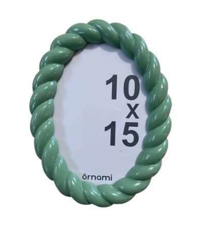 CADRE PHOTO TORSADE RESINE OVALE 14X18 CM