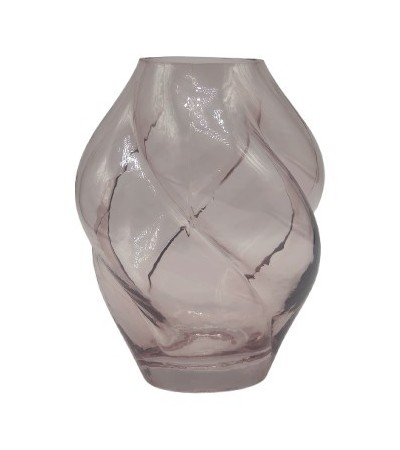 VASE EN VERRE GONFLE  20 CM