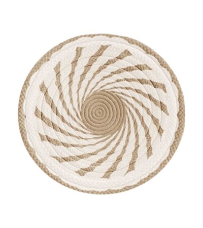 CORBEILLE  MURALE  CORDE COTON IMPRIMEE  D.20 CM