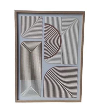 TOILE IMPRIME NISSOR MOTIFS GEOM. RELIEF 45X60CM